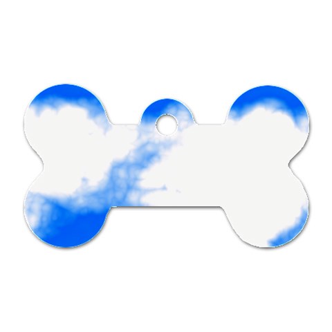 Blue Cloud Dog Tag Bone (Two Sides) from ArtsNow.com Back