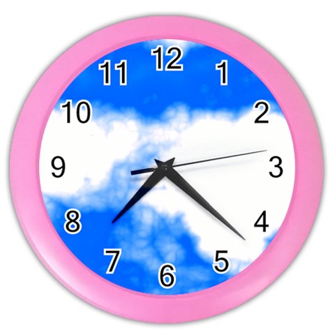 Blue Cloud Color Wall Clock from ArtsNow.com Front