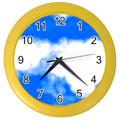 Blue Cloud Color Wall Clock from ArtsNow.com Front