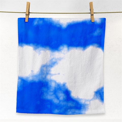 Blue Cloud Face Towel from ArtsNow.com Front