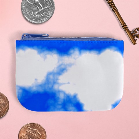 Blue Cloud Mini Coin Purse from ArtsNow.com Front