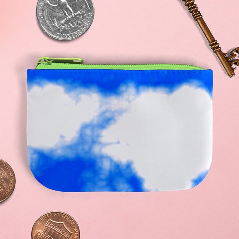 Blue Cloud Mini Coin Purse from ArtsNow.com Front