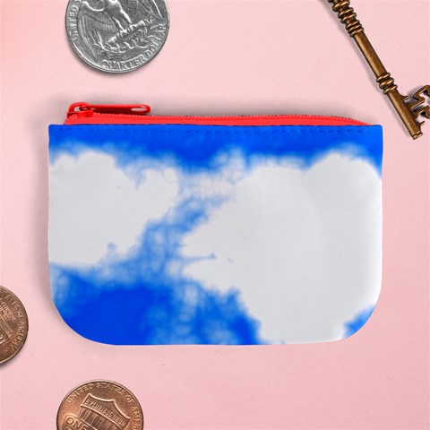 Blue Cloud Mini Coin Purse from ArtsNow.com Front