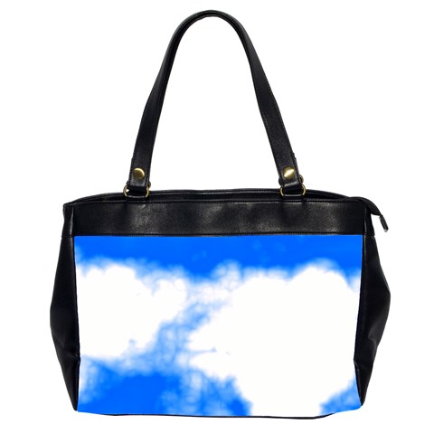 Blue Cloud Oversize Office Handbag (2 Sides) from ArtsNow.com Front