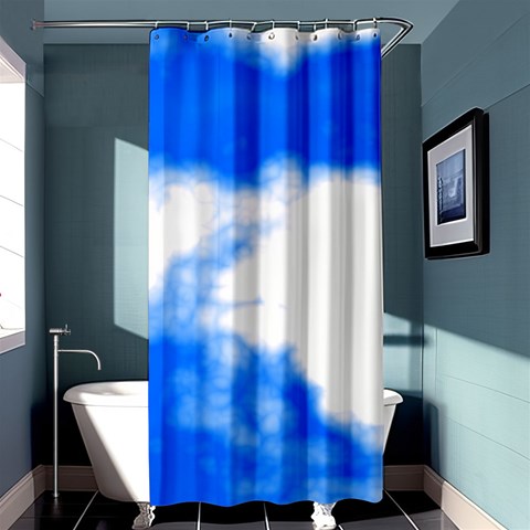 Blue Cloud Shower Curtain 36  x 72  (Stall) from ArtsNow.com Curtain(36 X72 ) - 33.26 x66.24  Curtain(36 X72 )