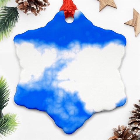 Blue Cloud Ornament (Snowflake) from ArtsNow.com Front