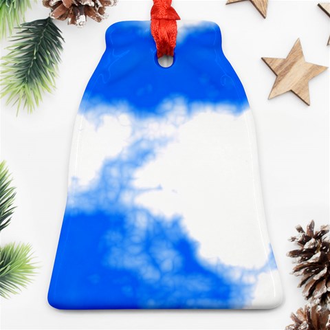 Blue Cloud Bell Ornament (Two Sides) from ArtsNow.com Front