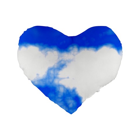 Blue Cloud Standard 16  Premium Heart Shape Cushion  from ArtsNow.com Front