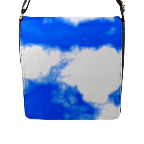 Blue Cloud Flap Closure Messenger Bag (L) from ArtsNow.com Front