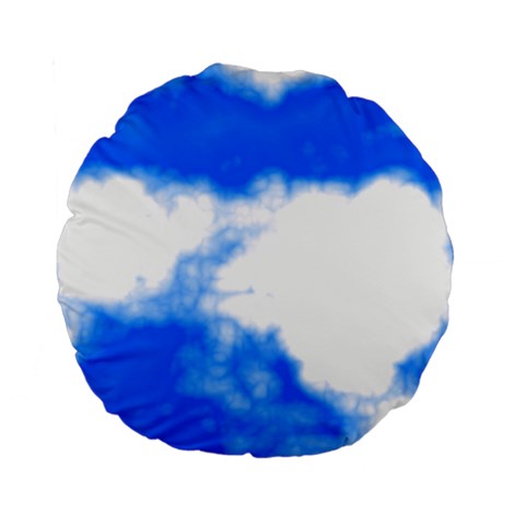 Blue Cloud Standard 15  Premium Flano Round Cushion  from ArtsNow.com Front