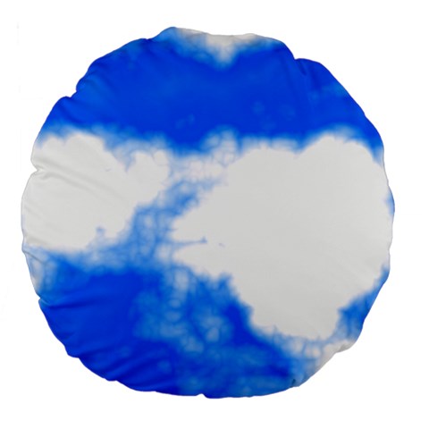 Blue Cloud Large 18  Premium Flano Round Cushion  from ArtsNow.com Back