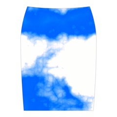 Blue Cloud Midi Wrap Pencil Skirt from ArtsNow.com Back