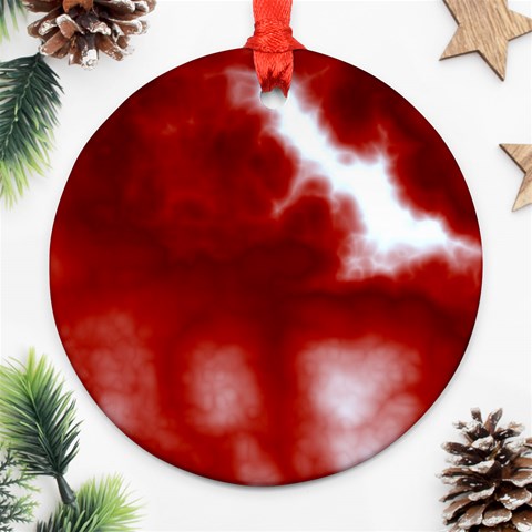 Cherry Cream Sky Round Ornament (Two Sides) from ArtsNow.com Front