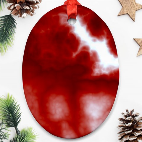 Cherry Cream Sky Oval Ornament (Two Sides) from ArtsNow.com Back