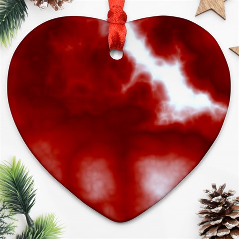 Cherry Cream Sky Heart Ornament (Two Sides) from ArtsNow.com Back