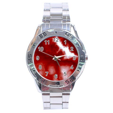 Cherry Cream Sky Stainless Steel Analogue Watch from ArtsNow.com Front