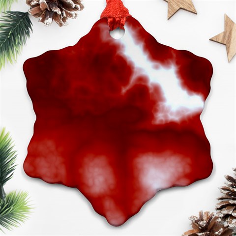 Cherry Cream Sky Ornament (Snowflake) from ArtsNow.com Front