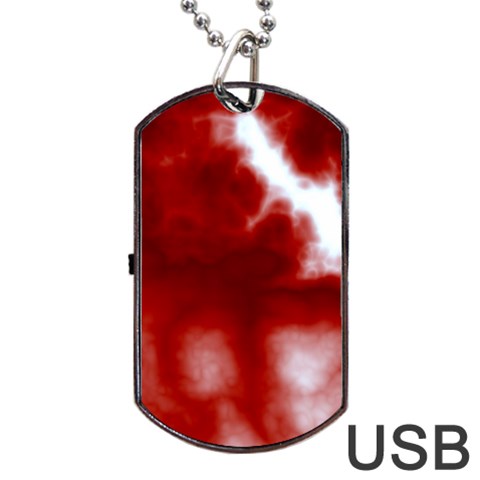 Cherry Cream Sky Dog Tag USB Flash (One Side) from ArtsNow.com Front