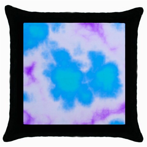 Blue And Purple Clouds Throw Pillow Case (Black) from ArtsNow.com Front