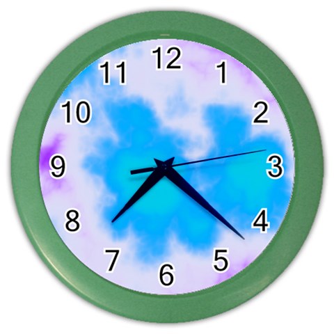 Blue And Purple Clouds Color Wall Clock from ArtsNow.com Front