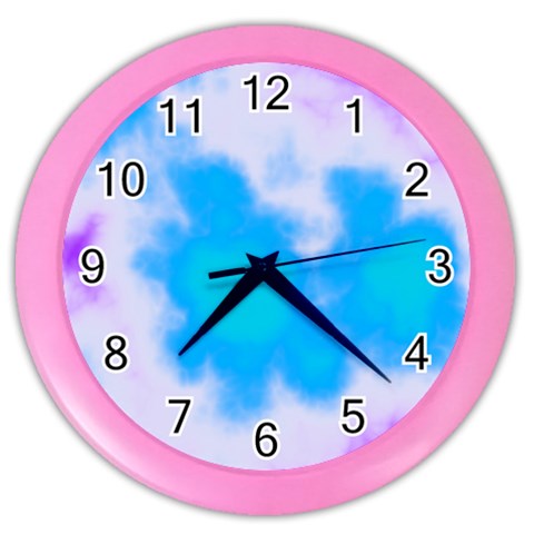 Blue And Purple Clouds Color Wall Clock from ArtsNow.com Front