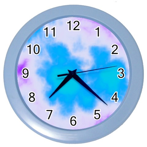 Blue And Purple Clouds Color Wall Clock from ArtsNow.com Front