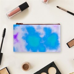 Blue And Purple Clouds Cosmetic Bag (Small) from ArtsNow.com Front