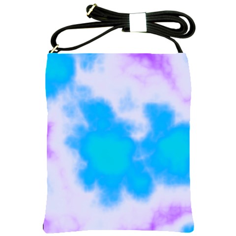 Blue And Purple Clouds Shoulder Sling Bag from ArtsNow.com Front