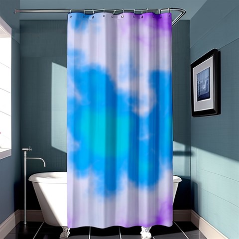 Blue And Purple Clouds Shower Curtain 36  x 72  (Stall) from ArtsNow.com Curtain(36 X72 ) - 33.26 x66.24  Curtain(36 X72 )