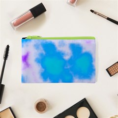 Blue And Purple Clouds Cosmetic Bag (XS) from ArtsNow.com Front