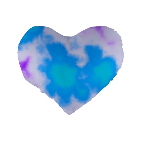 Blue And Purple Clouds Standard 16  Premium Flano Heart Shape Cushion  from ArtsNow.com Back