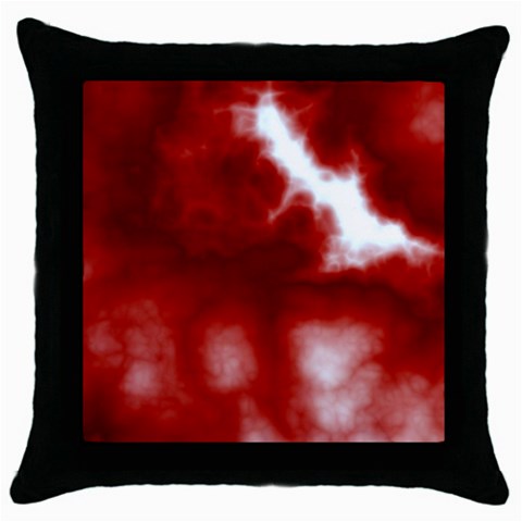 Cherry Cream Sky Throw Pillow Case (Black) from ArtsNow.com Front