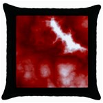 Cherry Cream Sky Throw Pillow Case (Black)