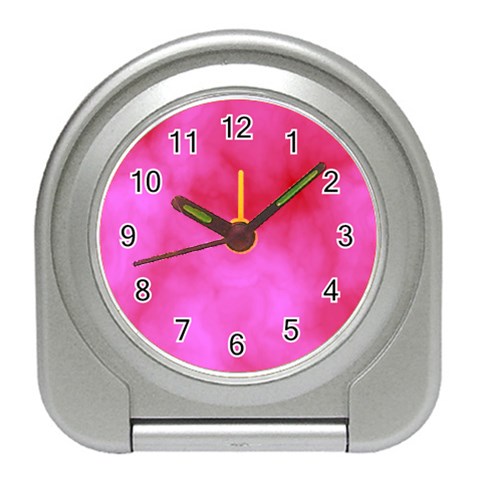 Pink Clouds Travel Alarm Clock from ArtsNow.com Front