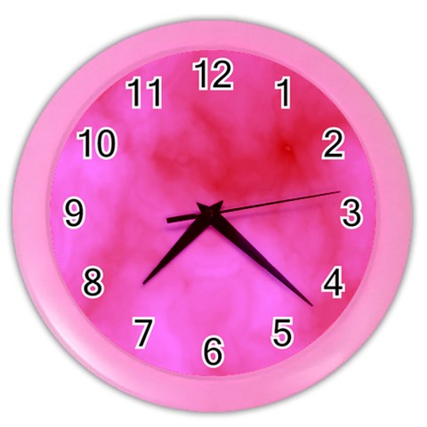 Pink Clouds Color Wall Clock from ArtsNow.com Front