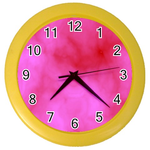 Pink Clouds Color Wall Clock from ArtsNow.com Front