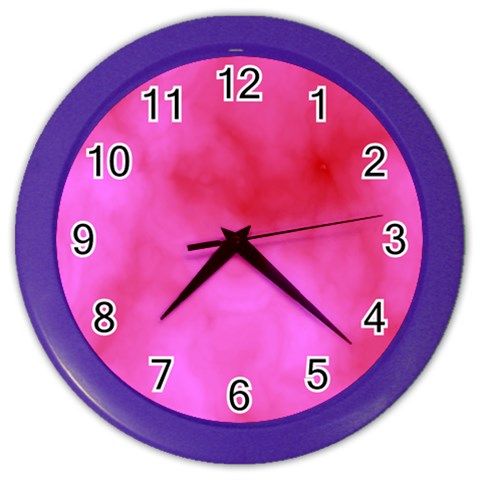 Pink Clouds Color Wall Clock from ArtsNow.com Front