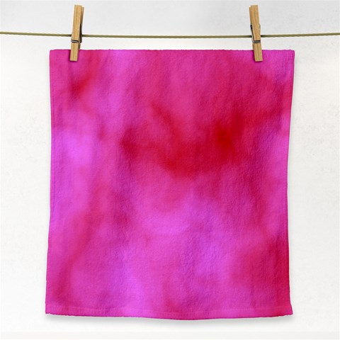 Pink Clouds Face Towel from ArtsNow.com Front