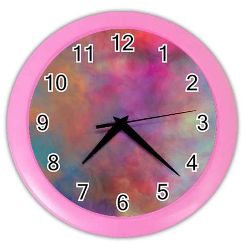 Rainbow Clouds Color Wall Clock from ArtsNow.com Front