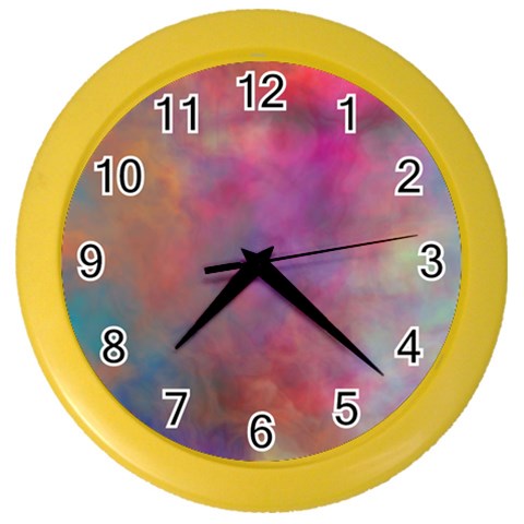 Rainbow Clouds Color Wall Clock from ArtsNow.com Front