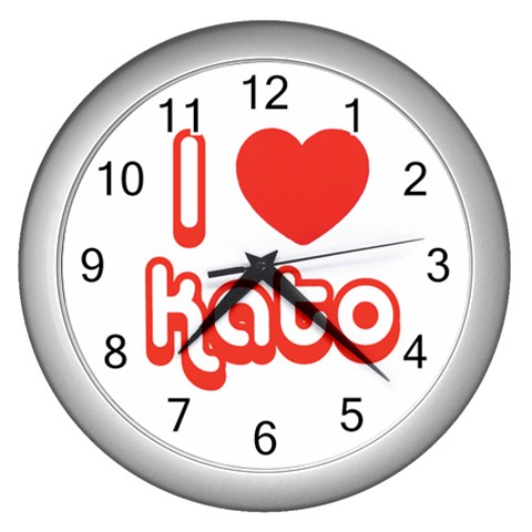 iloveKATO Wall Clock (Silver) from ArtsNow.com Front