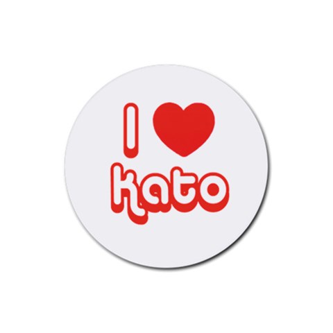 iloveKATO Rubber Round Coaster (4 pack) from ArtsNow.com Front