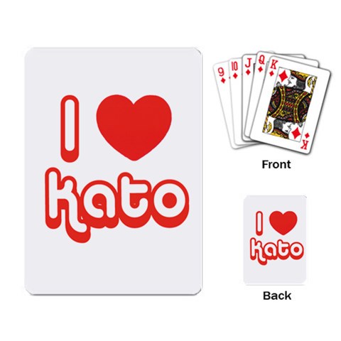 iloveKATO Playing Cards Single Design from ArtsNow.com Back