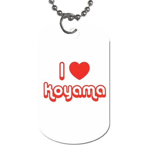 iloveKOYAMA Dog Tag (One Side) from ArtsNow.com Front