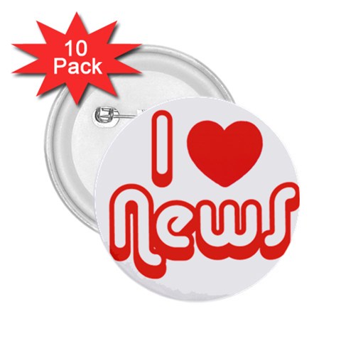 iloveNEWS 2.25  Button (10 pack) from ArtsNow.com Front