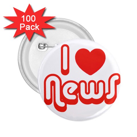 iloveNEWS 2.25  Button (100 pack) from ArtsNow.com Front