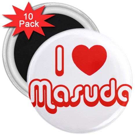 iloveMASUDA 3  Magnet (10 pack) from ArtsNow.com Front