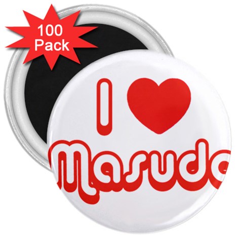 iloveMASUDA 3  Magnet (100 pack) from ArtsNow.com Front