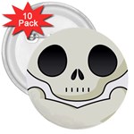 Skull_1 3  Button (10 pack)