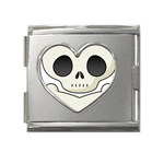 Skull_1 Mega Link Heart Italian Charm (18mm)